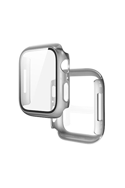 Hoco Carcasă de protecție pentru ceas inteligent de 41 mm cu sticlă securizată pentru Apple Watch 7/8 WS3, argintie