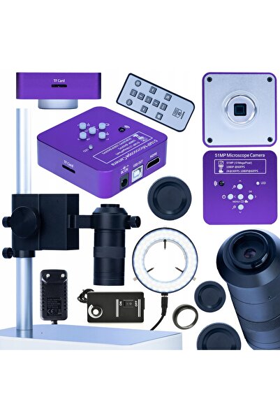 Rosfix Puppis Pink PRO 4in1 Microscope Set | 51MP Camera, 100x Lens, LED