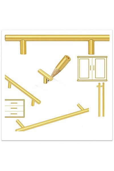 Magic accessories Set 2 Manere mobila aurii bara 128mm