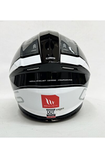 MT Genesis Sv Atempo B2 Parlak Renk Çene Açılır Kask Iç Güneş Vizörlü