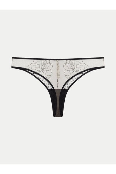 Undress Code Γυναικεία Κλασικά Σλιπ σε Μαύρο Χρώμα Άγριου Λουλουδιού