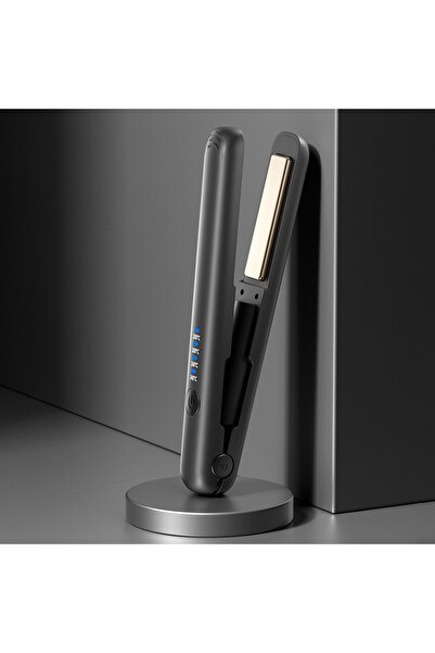 Flippy Placă de îndreptat părul fără fir, Flippy, adaptor tip C, tensiune 5V, 21,8 x 3,1 x 3,4,1 cm, neagră