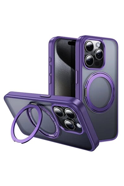Hoco Carcasă magnetică cu suport pentru iPhone 15 Pro Max - Violet