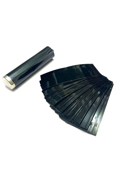 Choice3 100Pcs Black 100Pcs Flat PVC Heat Shrink Tubing Battery Wrap For 1865...