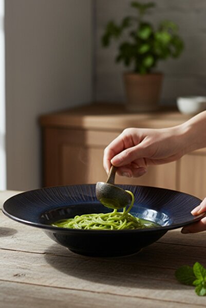 İREA PORSELEN Zenith Mystic 28cm Porcelain Pasta Plate and Salad Plate