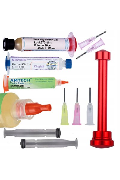 Rosfix Set Aplicator Metalic cu 3 Ace + Flux RMA-223, Kingbo, NC-559 | 10cc