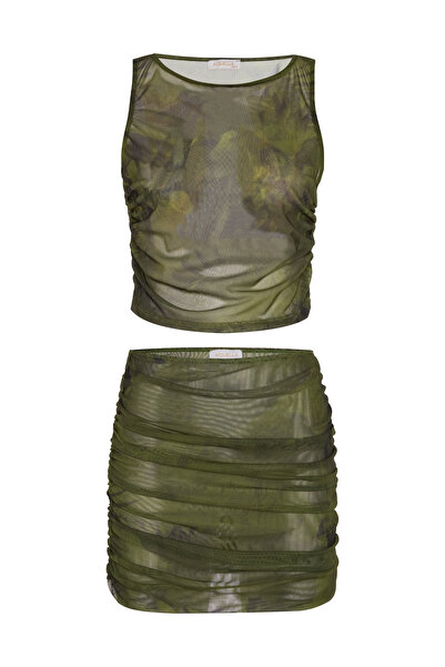 AQUELLA Set dublu bluză-fustă multicoloră