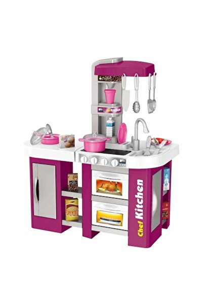 Toy Toy Toy Set de joacă Bucătărie pentru copii cu robinet cu apă curgătoare, cu sunet și lumină, 53 pies