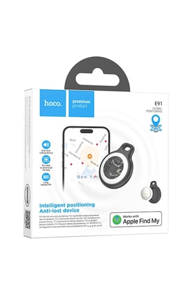 Hoco Dispozitiv tip AirTAG (E91), anti-pierdere, compatibil functie FindMy, W...