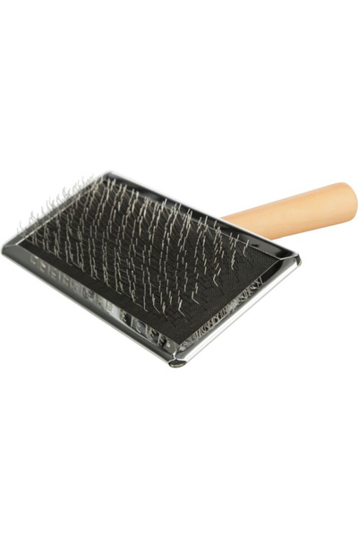 Trixie Perie Soft Cu Pieptene De Curatat, Maner Lemn, 11x14 cm, 2356
