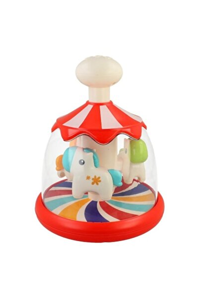 Toy Toy Toy Carusel educativ cu cal de jucărie, titirez, jucărie muzicală pen...