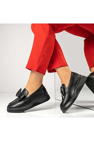 Modlet.ro Γυναικεία μαύρα casual παπούτσια με φιόγκο MOD10951