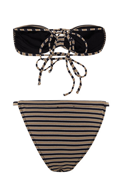 AQUELLA Stripe strapless bikini