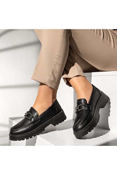 Modlet.ro Women's black casual shoes with metallic details MOD12988