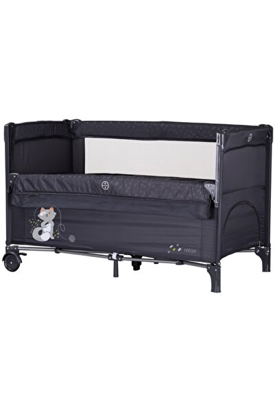 Chipolino Patut pliabil Relax anthracite cu laterala culisanta