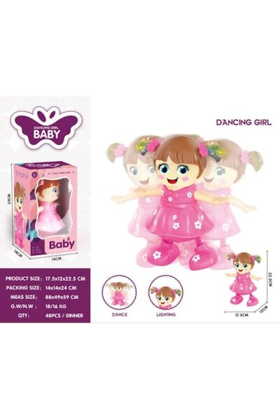 FunBlast Jucărie muzicală – Fată dansatoare și leagănă cu lumini și muzică melodioasă, cu baterii
