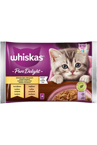 Whiskas Hrana Umeda Pentru Pisici, Junior Pure Delight, 4x85 g