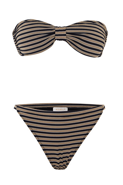 AQUELLA Stripe strapless bikini