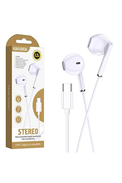 Hoco Kakusiga KSC-1295 Wired Headphones with Microphone, 1m Type-C - White