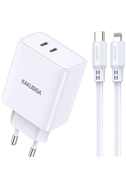 KAKUSİGA Încărcător de rețea, 40W PD, încărcare rapidă 3.0, 2 porturi USB-C +...