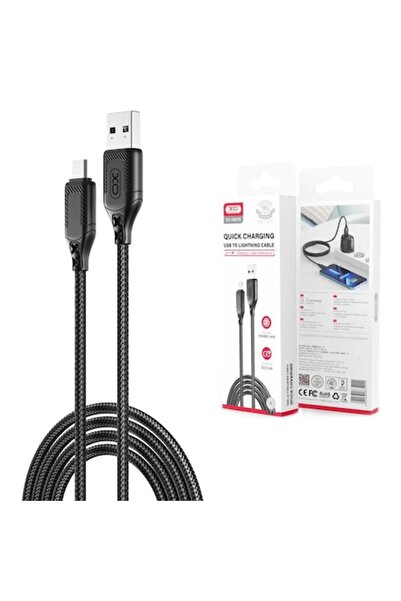 Xo Data and Charging Cable (NB235), USB-A to MicroUSB, 2.4A, Braided, 1m, Black