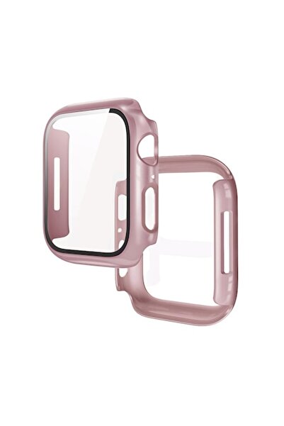 Hoco Carcasă de protecție 41mm cu sticlă pentru Apple Watch 7/8 WS3 - RoseGold