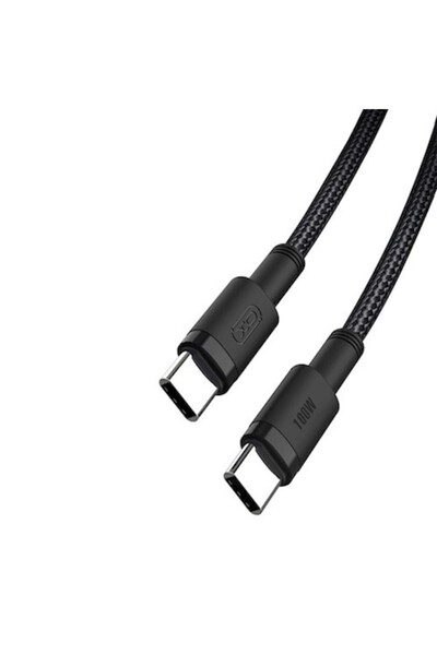 XO Design Cablu pentru incarcare si transfer de date XO NB-Q199, 2x USB Type-C, Power Delivery 100W, 1.5m, Neg