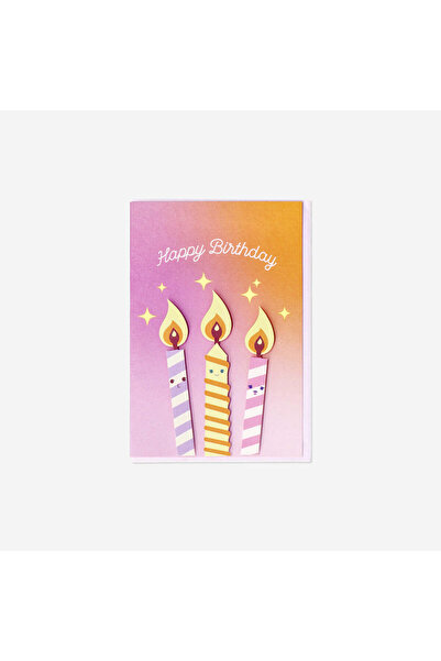 Flying Tiger Copenhagen Mum Detaylı Pembe Doğum Günü Kartı