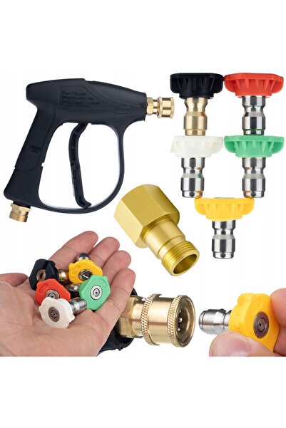 Rosfix Set Pistol 300 Bar + 5 Duze + Adaptor | Compatibil cu Karcher HD/HDS