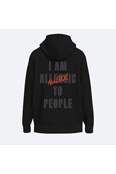 Fandr Store هودي أسود بقصة عادية للجنسين مضاد للحساسية