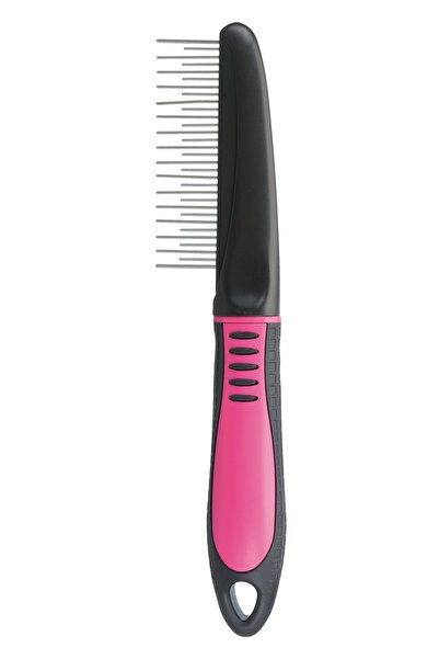 Trixie Pieptene Descalcitor Cu Dinti Alternanti, 22 cm, Roz/Negru, 23121