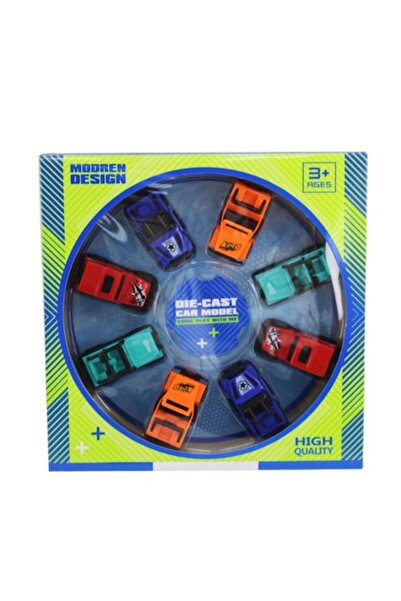 Toy Toy Toy Set de 8 mașinuțe cu mecanism retragător pentru copii, mașini de ...