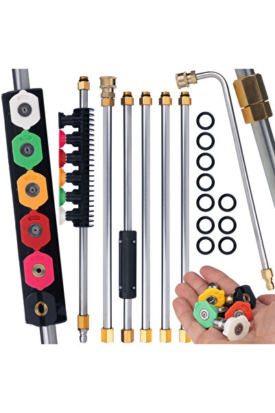 Rosfix Set 7 Lance + 6 Duze 1/4" | 250 Bar | Compatibil cu aparat de spălat