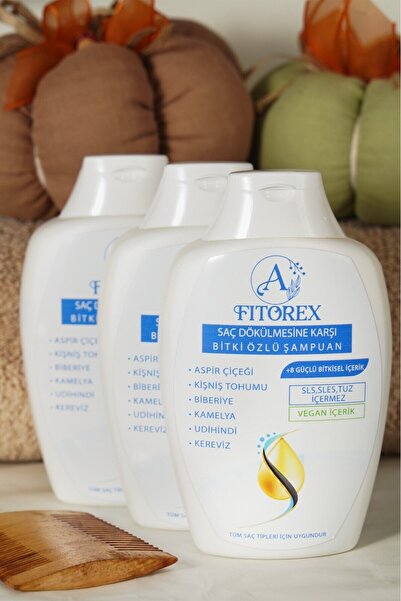 Fitorex 6'lı Saç Dökülmesine Karşı Doğal/Bitkisel Çözüm:Paraben, Sls, Sles, Tuz İçermeyen, Parfümsüz Şampuan