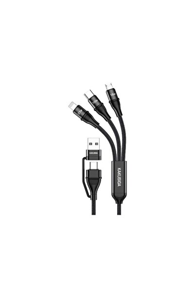 KAKU Cablu Date si Incarcare (KSC-989), USB-A / USB-C la Lightning / MicroUSB / USB-C, PD100W, QC3.0