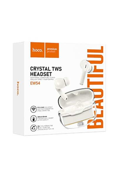 Hoco Căști wireless EW54, intraauriculare, BT 5.3, 300mAh, Rayo, alb lăptos