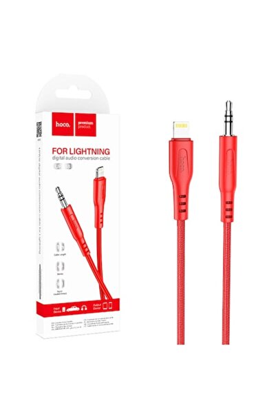Hoco Cablu audio (UPA18), mufă Lightning la mufă 3.5mm (M) - 1m, roșu