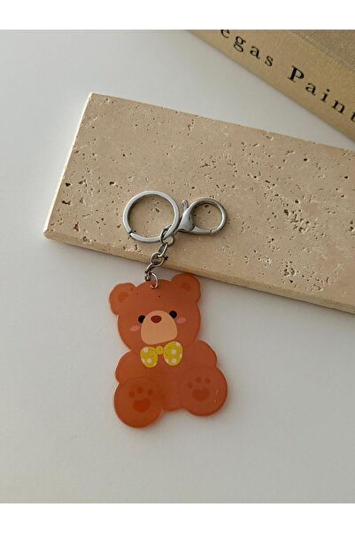 muyoso سلسلة مفاتيح وحلية حقيبة على شكل دمية دب مصنوعة من المطاط الناعم متوافقة