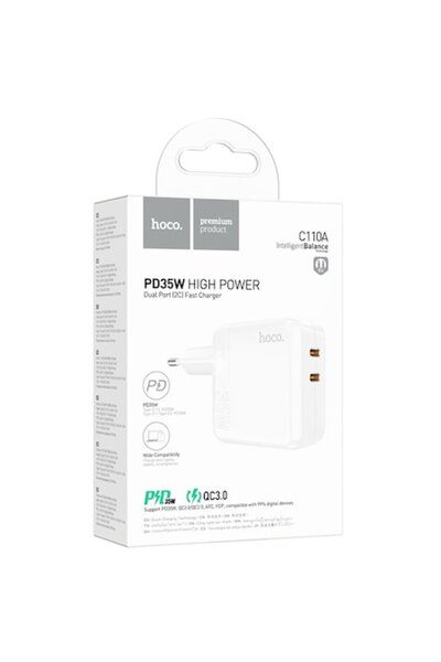 HOCO Premium Product - Încărcător 35W, porturi duble, USB-C, QC 3.0, încărcar...