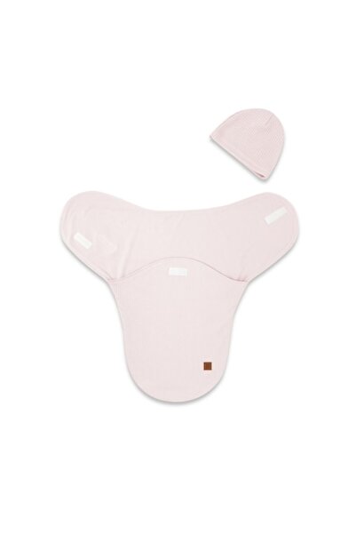 MimiNu Σύστημα Σπάργανου και Σκουφάκι, MimiNu, 0-3 Μηνών, Μαλακό Ροζ Πούδρας, 100% Βαμβάκι