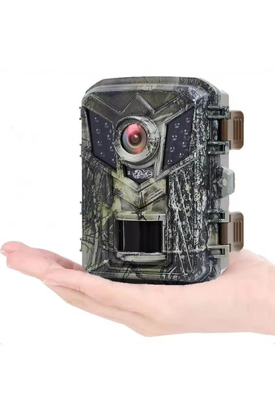 StartONTeam Mini cameră de vânătoare 16MP cu infraroșu, vedere nocturnă, detectare mișcare, camuflaj