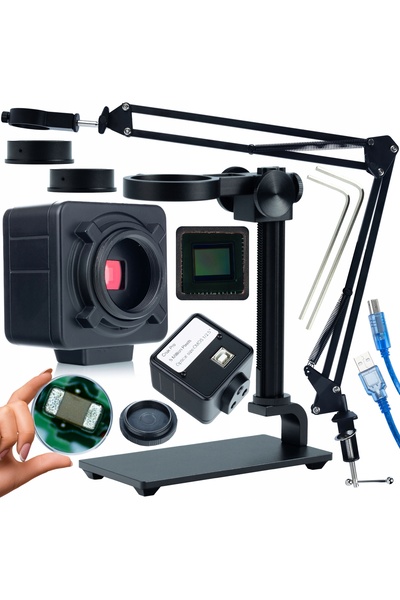 Rosfix ODM-180X Microscope Stand Set + 35mm Platform + 5MP HDMI-USB Camera