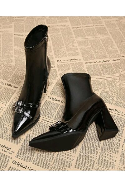 ACMZ SHOES kadın bot tokalı streç