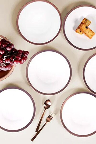 Porland Copper Line 1 Adet Düz Tabak 21 Cm