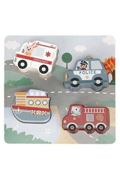 Toys Puzzle with Cars for Small Children – Vehicles for Kids – Sound Puzzle for Shape Recognition