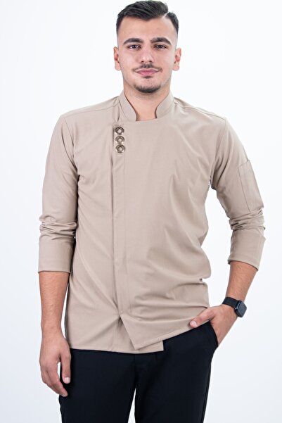 Das Uniform Kuş Gözü Şef Gömlek Aşçı Kıyafeti Chef Aşçı Forması