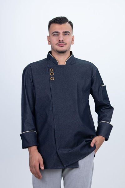 Das Uniform Kuş Gözü Şef Gömlek Aşçı Kıyafeti Chef Aşçı Forması