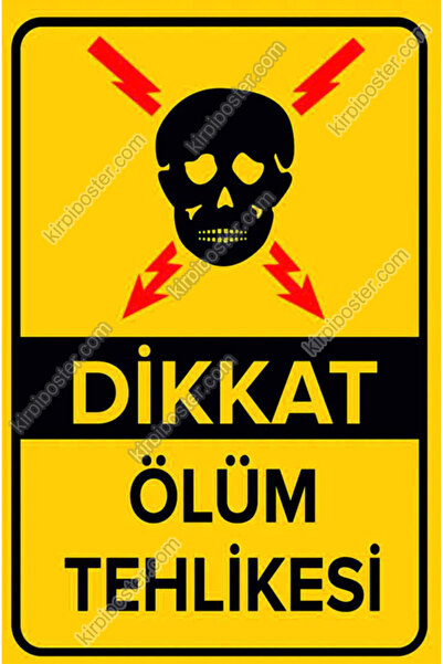 kirpi poster " Mdf Retro Ahşap Poster-Duvar Yazıları-Dikkat Ölüm Tehlikesi-28