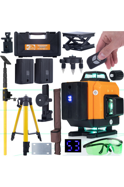 Rosfix Nivela Laser Orange Tiger ROT16L Set | 16 Linii 360° IP54 25m 3D