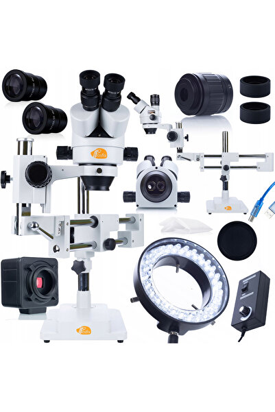 Rosfix Set Microscop Trinocular Jupiter Pro + Cameră HDMI + LED 56x | Zoom 7–45x